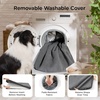 image:imageBedsure XL Dog Bed for Crate Pet Bed with Washable Cover 41x27 Inch Grey  Orthopedic Egg Crate Foam Flat Rectangle Sherpa Mat NonSlip Bottom Comfy Removable Cover For Extra Large Pets  65 lbsDark Grey