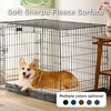image:imageBedsure XL Dog Bed for Crate Pet Bed with Washable Cover 41x27 Inch Grey  Orthopedic Egg Crate Foam Flat Rectangle Sherpa Mat NonSlip Bottom Comfy Removable Cover For Extra Large Pets  65 lbsAsh Navy