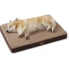 image:imageBedsure XL Dog Bed for Crate Pet Bed with Washable Cover 41x27 Inch Grey  Orthopedic Egg Crate Foam Flat Rectangle Sherpa Mat NonSlip Bottom Comfy Removable Cover For Extra Large Pets  65 lbsBrown