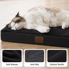 image:imageBedsure XL Dog Bed for Crate Pet Bed with Washable Cover 41x27 Inch Grey  Orthopedic Egg Crate Foam Flat Rectangle Sherpa Mat NonSlip Bottom Comfy Removable Cover For Extra Large Pets  65 lbsBlack
