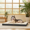 image:imageBedsure XL Dog Bed for Crate Pet Bed with Washable Cover 41x27 Inch Grey  Orthopedic Egg Crate Foam Flat Rectangle Sherpa Mat NonSlip Bottom Comfy Removable Cover For Extra Large Pets  65 lbsGrey