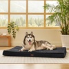 image:imageBedsure XL Dog Bed for Crate Pet Bed with Washable Cover 41x27 Inch Grey  Orthopedic Egg Crate Foam Flat Rectangle Sherpa Mat NonSlip Bottom Comfy Removable Cover For Extra Large Pets  65 lbsBlack