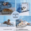 image:imageBedsure XL Dog Bed for Crate Pet Bed with Washable Cover 41x27 Inch Grey  Orthopedic Egg Crate Foam Flat Rectangle Sherpa Mat NonSlip Bottom Comfy Removable Cover For Extra Large Pets  65 lbsCooling Blue