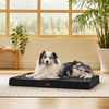 image:imageBedsure XL Dog Bed for Crate Pet Bed with Washable Cover 41x27 Inch Grey  Orthopedic Egg Crate Foam Flat Rectangle Sherpa Mat NonSlip Bottom Comfy Removable Cover For Extra Large Pets  65 lbsBlack