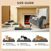image:imageBedsure XL Dog Bed for Crate Pet Bed with Washable Cover 41x27 Inch Grey  Orthopedic Egg Crate Foam Flat Rectangle Sherpa Mat NonSlip Bottom Comfy Removable Cover For Extra Large Pets  65 lbsAshen CreamSelf Warming Version