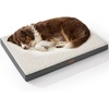 image:imageBedsure XL Dog Bed for Crate Pet Bed with Washable Cover 41x27 Inch Grey  Orthopedic Egg Crate Foam Flat Rectangle Sherpa Mat NonSlip Bottom Comfy Removable Cover For Extra Large Pets  65 lbsGrey