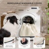 image:imageBedsure XL Dog Bed for Crate Pet Bed with Washable Cover 41x27 Inch Grey  Orthopedic Egg Crate Foam Flat Rectangle Sherpa Mat NonSlip Bottom Comfy Removable Cover For Extra Large Pets  65 lbsGrey