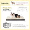 image:imageBedsure XL Dog Bed for Crate Pet Bed with Washable Cover 41x27 Inch Grey  Orthopedic Egg Crate Foam Flat Rectangle Sherpa Mat NonSlip Bottom Comfy Removable Cover For Extra Large Pets  65 lbsGrey
