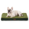 image:imageBedsure XL Dog Bed for Crate Pet Bed with Washable Cover 41x27 Inch Grey  Orthopedic Egg Crate Foam Flat Rectangle Sherpa Mat NonSlip Bottom Comfy Removable Cover For Extra Large Pets  65 lbsDark Green