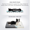 image:imageBedsure XL Dog Bed for Crate Pet Bed with Washable Cover 41x27 Inch Grey  Orthopedic Egg Crate Foam Flat Rectangle Sherpa Mat NonSlip Bottom Comfy Removable Cover For Extra Large Pets  65 lbsDark Grey