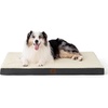 image:imageBedsure XL Dog Bed for Crate Pet Bed with Washable Cover 41x27 Inch Grey  Orthopedic Egg Crate Foam Flat Rectangle Sherpa Mat NonSlip Bottom Comfy Removable Cover For Extra Large Pets  65 lbsGrey