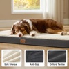 image:imageBedsure XL Dog Bed for Crate Pet Bed with Washable Cover 41x27 Inch Grey  Orthopedic Egg Crate Foam Flat Rectangle Sherpa Mat NonSlip Bottom Comfy Removable Cover For Extra Large Pets  65 lbsGrey