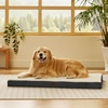 image:imageBedsure XL Dog Bed for Crate Pet Bed with Washable Cover 41x27 Inch Grey  Orthopedic Egg Crate Foam Flat Rectangle Sherpa Mat NonSlip Bottom Comfy Removable Cover For Extra Large Pets  65 lbsGrey