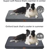 image:imageBedsure XL Dog Bed for Crate Pet Bed with Washable Cover 41x27 Inch Grey  Orthopedic Egg Crate Foam Flat Rectangle Sherpa Mat NonSlip Bottom Comfy Removable Cover For Extra Large Pets  65 lbsDark Grey