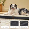 image:imageBedsure XL Dog Bed for Crate Pet Bed with Washable Cover 41x27 Inch Grey  Orthopedic Egg Crate Foam Flat Rectangle Sherpa Mat NonSlip Bottom Comfy Removable Cover For Extra Large Pets  65 lbsGrey