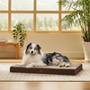 image:imageBedsure XL Dog Bed for Crate Pet Bed with Washable Cover 41x27 Inch Grey  Orthopedic Egg Crate Foam Flat Rectangle Sherpa Mat NonSlip Bottom Comfy Removable Cover For Extra Large Pets  65 lbsBrown