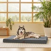 image:imageBedsure XL Dog Bed for Crate Pet Bed with Washable Cover 41x27 Inch Grey  Orthopedic Egg Crate Foam Flat Rectangle Sherpa Mat NonSlip Bottom Comfy Removable Cover For Extra Large Pets  65 lbsDark Grey
