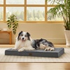 image:imageBedsure XL Dog Bed for Crate Pet Bed with Washable Cover 41x27 Inch Grey  Orthopedic Egg Crate Foam Flat Rectangle Sherpa Mat NonSlip Bottom Comfy Removable Cover For Extra Large Pets  65 lbsDark Grey