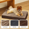 image:imageBedsure XL Dog Bed for Crate Pet Bed with Washable Cover 41x27 Inch Grey  Orthopedic Egg Crate Foam Flat Rectangle Sherpa Mat NonSlip Bottom Comfy Removable Cover For Extra Large Pets  65 lbsBrown