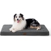 image:imageBedsure XL Dog Bed for Crate Pet Bed with Washable Cover 41x27 Inch Grey  Orthopedic Egg Crate Foam Flat Rectangle Sherpa Mat NonSlip Bottom Comfy Removable Cover For Extra Large Pets  65 lbsDark Grey