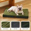image:imageBedsure XL Dog Bed for Crate Pet Bed with Washable Cover 41x27 Inch Grey  Orthopedic Egg Crate Foam Flat Rectangle Sherpa Mat NonSlip Bottom Comfy Removable Cover For Extra Large Pets  65 lbsDark Green