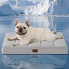 image:imageBedsure XL Dog Bed for Crate Pet Bed with Washable Cover 41x27 Inch Grey  Orthopedic Egg Crate Foam Flat Rectangle Sherpa Mat NonSlip Bottom Comfy Removable Cover For Extra Large Pets  65 lbsCooling Grey