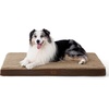 image:imageBedsure XL Dog Bed for Crate Pet Bed with Washable Cover 41x27 Inch Grey  Orthopedic Egg Crate Foam Flat Rectangle Sherpa Mat NonSlip Bottom Comfy Removable Cover For Extra Large Pets  65 lbsBrown