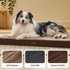 image:imageBedsure XL Dog Bed for Crate Pet Bed with Washable Cover 41x27 Inch Grey  Orthopedic Egg Crate Foam Flat Rectangle Sherpa Mat NonSlip Bottom Comfy Removable Cover For Extra Large Pets  65 lbsBrown