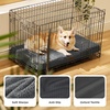 image:imageBedsure XL Dog Bed for Crate Pet Bed with Washable Cover 41x27 Inch Grey  Orthopedic Egg Crate Foam Flat Rectangle Sherpa Mat NonSlip Bottom Comfy Removable Cover For Extra Large Pets  65 lbsDark Grey