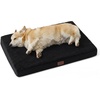image:imageBedsure XL Dog Bed for Crate Pet Bed with Washable Cover 41x27 Inch Grey  Orthopedic Egg Crate Foam Flat Rectangle Sherpa Mat NonSlip Bottom Comfy Removable Cover For Extra Large Pets  65 lbsBlack