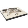 image:imageBedsure XL Dog Bed for Crate Pet Bed with Washable Cover 41x27 Inch Grey  Orthopedic Egg Crate Foam Flat Rectangle Sherpa Mat NonSlip Bottom Comfy Removable Cover For Extra Large Pets  65 lbsGrey