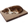 image:imageBedsure XL Dog Bed for Crate Pet Bed with Washable Cover 41x27 Inch Grey  Orthopedic Egg Crate Foam Flat Rectangle Sherpa Mat NonSlip Bottom Comfy Removable Cover For Extra Large Pets  65 lbsBrown