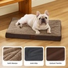 image:imageBedsure XL Dog Bed for Crate Pet Bed with Washable Cover 41x27 Inch Grey  Orthopedic Egg Crate Foam Flat Rectangle Sherpa Mat NonSlip Bottom Comfy Removable Cover For Extra Large Pets  65 lbsBrown