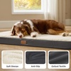 image:imageBedsure XL Dog Bed for Crate Pet Bed with Washable Cover 41x27 Inch Grey  Orthopedic Egg Crate Foam Flat Rectangle Sherpa Mat NonSlip Bottom Comfy Removable Cover For Extra Large Pets  65 lbsGrey