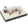 image:imageBedsure XL Dog Bed for Crate Pet Bed with Washable Cover 41x27 Inch Grey  Orthopedic Egg Crate Foam Flat Rectangle Sherpa Mat NonSlip Bottom Comfy Removable Cover For Extra Large Pets  65 lbsGrey