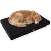 image:imageBedsure XL Dog Bed for Crate Pet Bed with Washable Cover 41x27 Inch Grey  Orthopedic Egg Crate Foam Flat Rectangle Sherpa Mat NonSlip Bottom Comfy Removable Cover For Extra Large Pets  65 lbsBlack