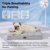 image:imageBedsure XL Dog Bed for Crate Pet Bed with Washable Cover 41x27 Inch Grey  Orthopedic Egg Crate Foam Flat Rectangle Sherpa Mat NonSlip Bottom Comfy Removable Cover For Extra Large Pets  65 lbsCooling Grey
