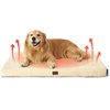 image:imageBedsure XL Dog Bed for Crate Pet Bed with Washable Cover 41x27 Inch Grey  Orthopedic Egg Crate Foam Flat Rectangle Sherpa Mat NonSlip Bottom Comfy Removable Cover For Extra Large Pets  65 lbsAshen CreamSelf Warming Version
