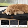 image:imageBedsure XL Dog Bed for Crate Pet Bed with Washable Cover 41x27 Inch Grey  Orthopedic Egg Crate Foam Flat Rectangle Sherpa Mat NonSlip Bottom Comfy Removable Cover For Extra Large Pets  65 lbsBlack