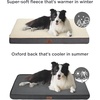image:imageBedsure XL Dog Bed for Crate Pet Bed with Washable Cover 41x27 Inch Grey  Orthopedic Egg Crate Foam Flat Rectangle Sherpa Mat NonSlip Bottom Comfy Removable Cover For Extra Large Pets  65 lbsBrown