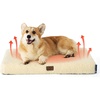 image:imageBedsure XL Dog Bed for Crate Pet Bed with Washable Cover 41x27 Inch Grey  Orthopedic Egg Crate Foam Flat Rectangle Sherpa Mat NonSlip Bottom Comfy Removable Cover For Extra Large Pets  65 lbsAshen CreamSelf Warming Version