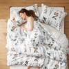 image:imageBedsure Comforter Set Queen Size  Cute Floral Bedding Comforter Set 3 Pieces 1 Soft Reversible Desert Sage Sketch Flowers Comforter and 2 Pillow ShamsFloral