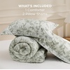 image:imageBedsure Comforter Set Queen Size  Cute Floral Bedding Comforter Set 3 Pieces 1 Soft Reversible Desert Sage Sketch Flowers Comforter and 2 Pillow ShamsBotanical Print