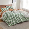 image:imageBedsure Comforter Set Queen Size  Cute Floral Bedding Comforter Set 3 Pieces 1 Soft Reversible Desert Sage Sketch Flowers Comforter and 2 Pillow ShamsCheckered