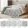 image:imageBedsure Comforter Set Queen Size  Cute Floral Bedding Comforter Set 3 Pieces 1 Soft Reversible Desert Sage Sketch Flowers Comforter and 2 Pillow ShamsFloral
