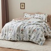 image:imageBedsure Comforter Set Queen Size  Cute Floral Bedding Comforter Set 3 Pieces 1 Soft Reversible Desert Sage Sketch Flowers Comforter and 2 Pillow ShamsFloral