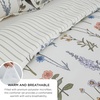image:imageBedsure Comforter Set Queen Size  Cute Floral Bedding Comforter Set 3 Pieces 1 Soft Reversible Desert Sage Sketch Flowers Comforter and 2 Pillow ShamsFloral