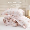 image:imageBedsure Comforter Set Queen Size  Cute Floral Bedding Comforter Set 3 Pieces 1 Soft Reversible Desert Sage Sketch Flowers Comforter and 2 Pillow ShamsBow