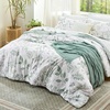 image:imageBedsure Comforter Set Queen Size  Cute Floral Bedding Comforter Set 3 Pieces 1 Soft Reversible Desert Sage Sketch Flowers Comforter and 2 Pillow ShamsLeaf