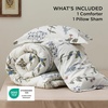 image:imageBedsure Comforter Set Queen Size  Cute Floral Bedding Comforter Set 3 Pieces 1 Soft Reversible Desert Sage Sketch Flowers Comforter and 2 Pillow ShamsFloral